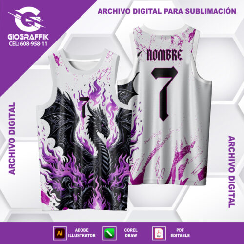 DRAGON BLACK LILA GRIS BADGROUND