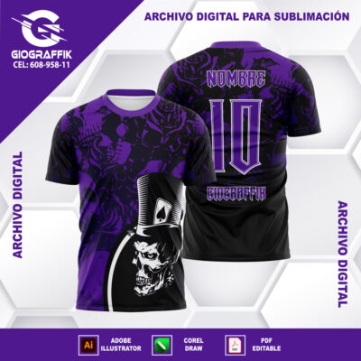 JOKER  MORADO DEGRADE BLACK