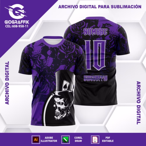 JOKER  MORADO DEGRADE BLACK
