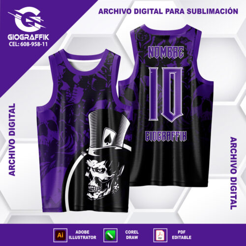 JOKER  MORADO DEGRADE BLACK