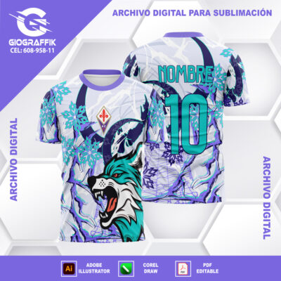 LOBO CIAN MORADO LILA FLORAL