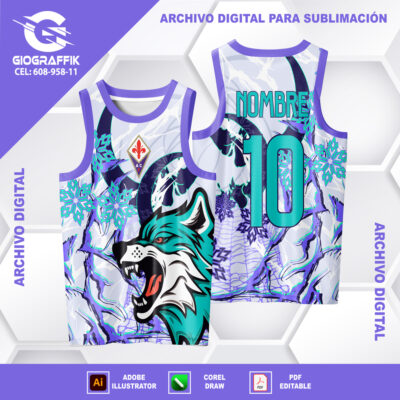 LOBO CIAN MORADO LILA FLORAL