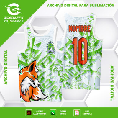 LOBO ORANGE GREEN GRIS TRAMA