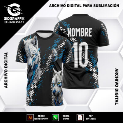 LOBO WHITE BLUE BLACK
