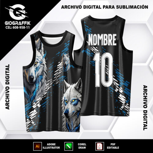 LOBO WHITE BLUE BLACK