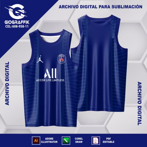 PSG BLUE RED RETRO SUPLENTE SIMPLE