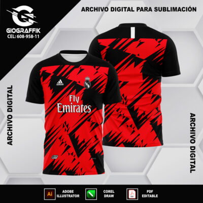 REAL MADRID GEOMTRIC RED BLACK
