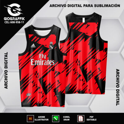 REAL MADRID GEOMTRIC RED BLACK