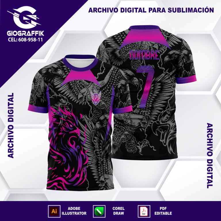 AGUILA DEGRADE PLATEADO MORADO MAGENTA