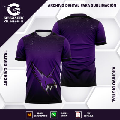 AGUILA DIBUJO DEGRADE MORADO BLACK