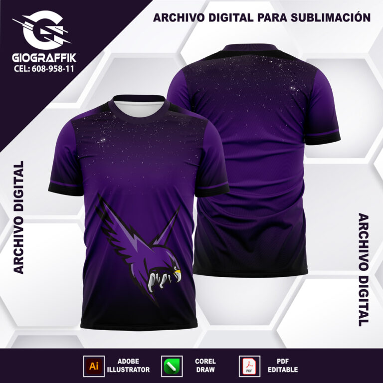 AGUILA DIBUJO DEGRADE MORADO BLACK