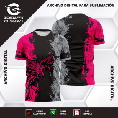 AGUILA MAGENTA GRUNGE PLOMO BLACK