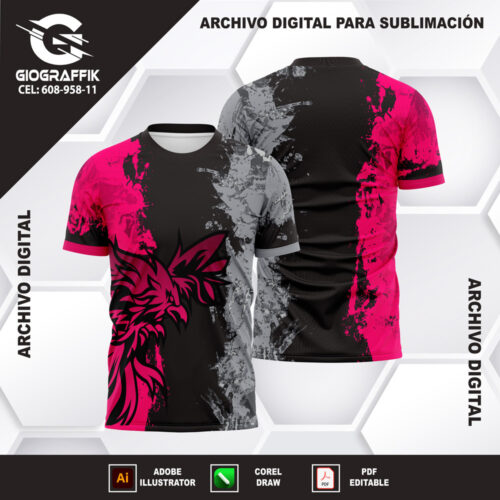 AGUILA MAGENTA GRUNGE PLOMO BLACK