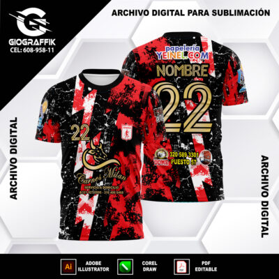 AMERICA CARNES GRUNGE RED BLACK