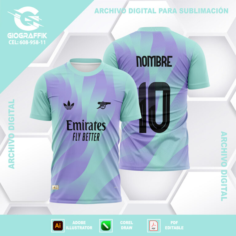 ARSENAL 2024-25 FLORAL DEGRADE CIAN MORADO