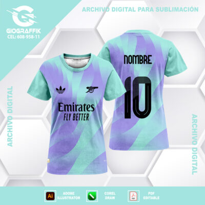 ARSENAL 2024-25 FLORAL DEGRADE CIAN MORADO