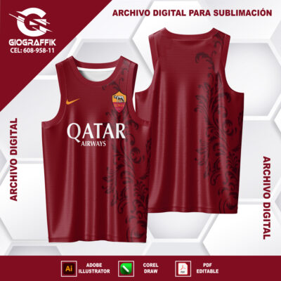 AS ROMA 2024 FLORAL GUINDO