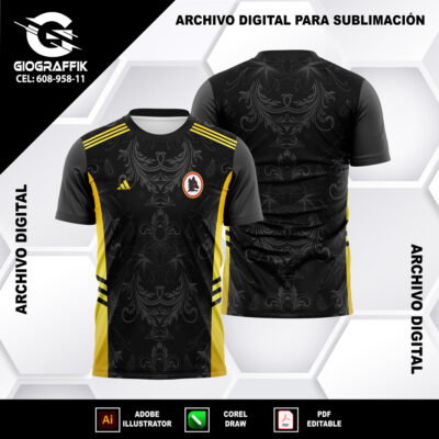 AS ROMA LOBO BLACK FLORAL GRUNGE