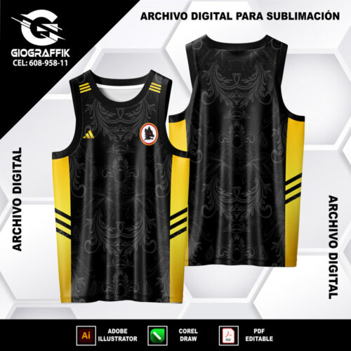 AS ROMA LOBO BLACK FLORAL GRUNGE