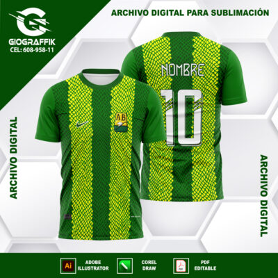 ATLETICO BUCARAMANGA GRUNGE GREEN YELLOW 2024-25 LOCAL