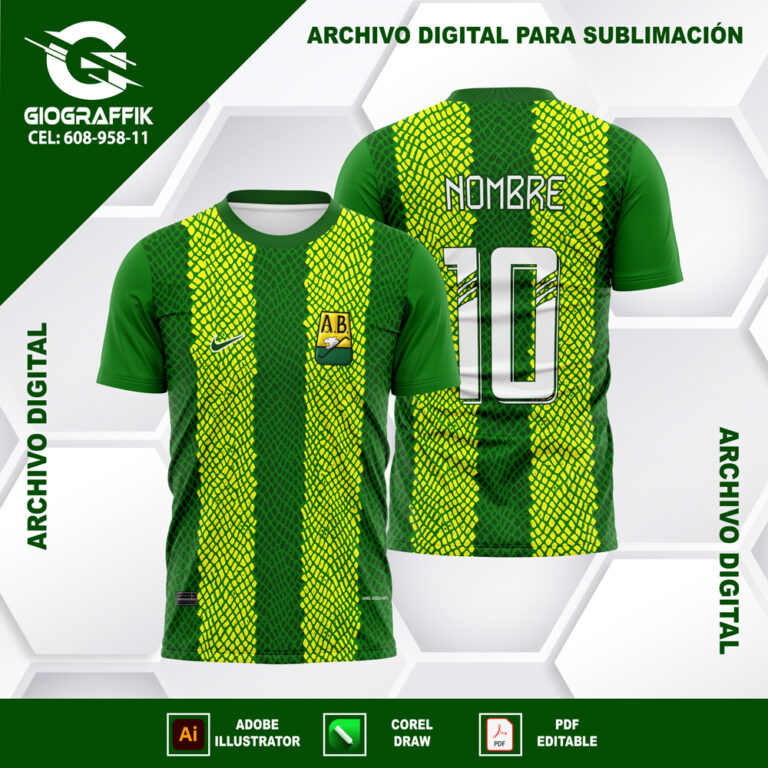 ATLETICO BUCARAMANGA GRUNGE GREEN YELLOW 2024-25 LOCAL