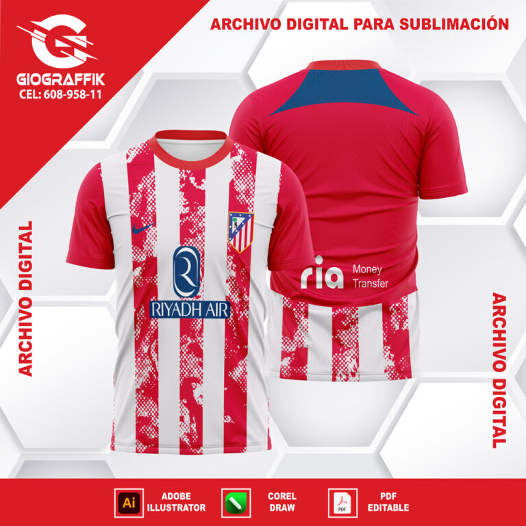 ATLETICO DE MADRID 2024 GRUNGE RED