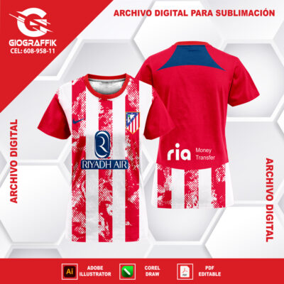 ATLETICO DE MADRID 2024 GRUNGE RED