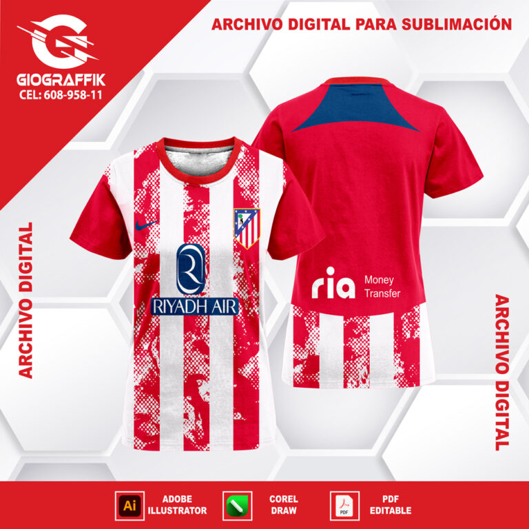 ATLETICO DE MADRID 2024 GRUNGE RED