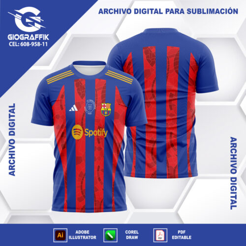 BARCELONA 2024 TRAMA BLUE GEOMETRIC