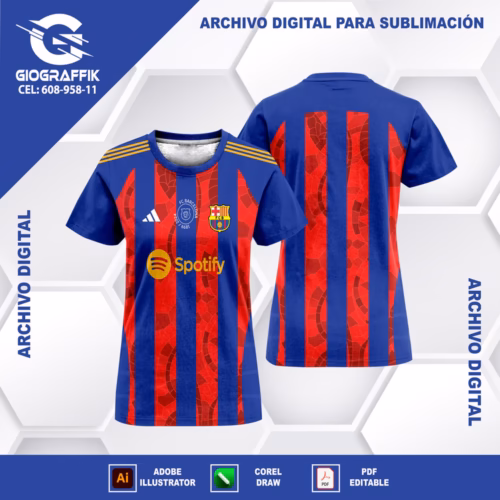 BARCELONA 2024 TRAMA BLUE GEOMETRIC