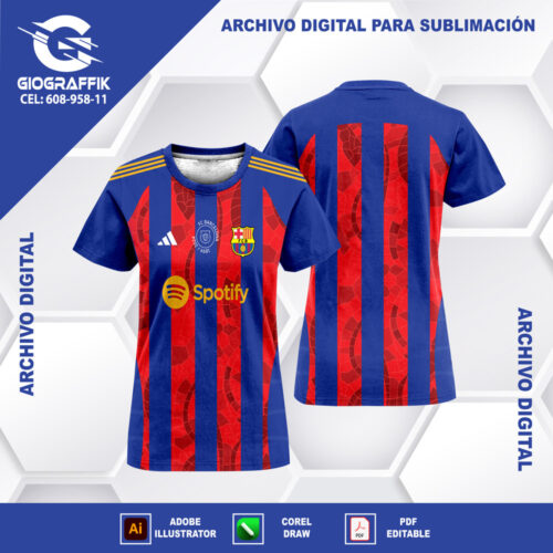 BARCELONA 2024 TRAMA BLUE GEOMETRIC