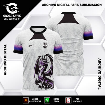BARCELONA DEGRADE MORADO DRAGON PATTERNS