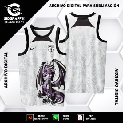 BARCELONA DEGRADE MORADO DRAGON PATTERNS