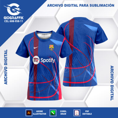 BARCELONA ENTRENAMIENTO BLUE TRAMA