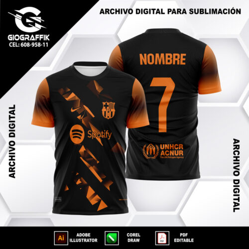 BARCELONA GEOMETRIC ORANGE GRUNGE