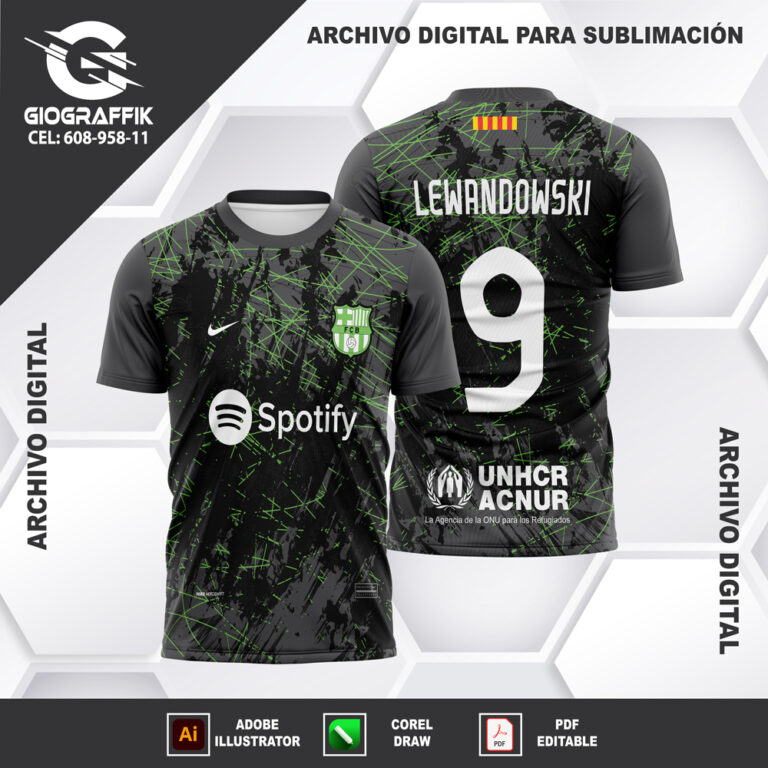 BARCELONA GREEN BLACK GRUNGE