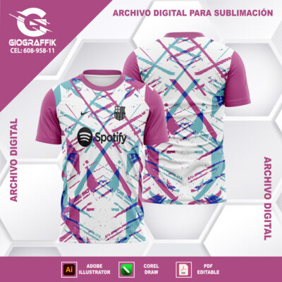 BARCELONA GRUNGE GEOMETRIC MAGENTA CIAN