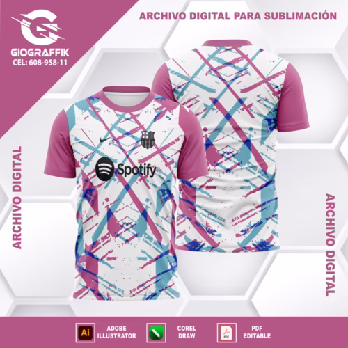 BARCELONA GRUNGE GEOMETRIC MAGENTA CIAN