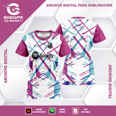BARCELONA GRUNGE GEOMETRIC MAGENTA CIAN