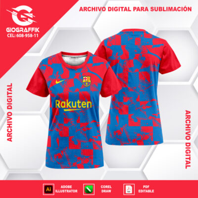 BARCELONA GRUNGE PATTERNS RED BLUE
