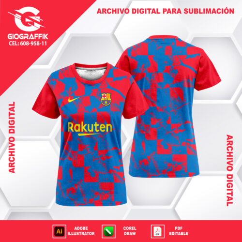 BARCELONA GRUNGE PATTERNS RED BLUE