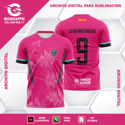 BARCELONA MAGENTA FLORAL HOJAS BLACK