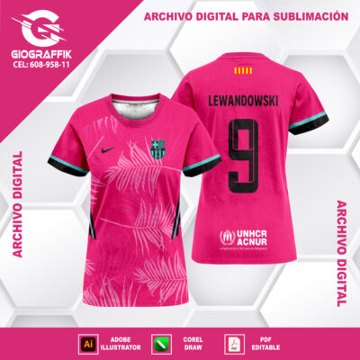 BARCELONA MAGENTA FLORAL HOJAS BLACK