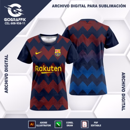 BARCELONA PATTERNS LINEAS DEGRADE RED BLUE