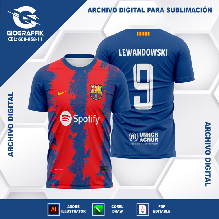 BARCELONA RED BLUE GRUNGE
