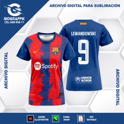 BARCELONA RED BLUE GRUNGE