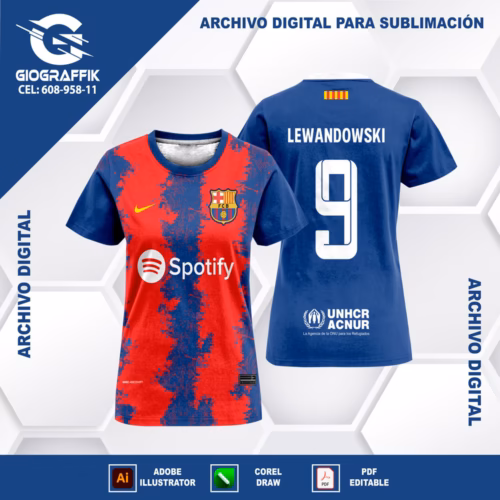 BARCELONA RED BLUE GRUNGE