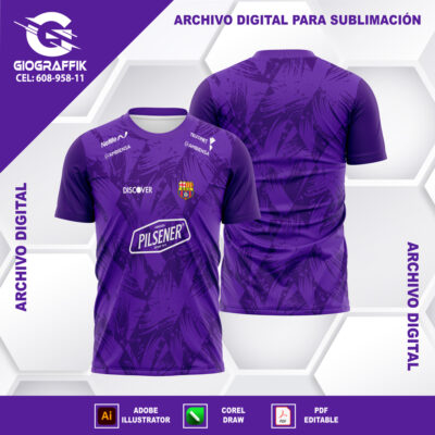 BARCELONA SC GRUNGE MORADO BLACK ALTERNA 2024