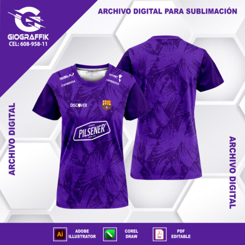 BARCELONA SC GRUNGE MORADO BLACK ALTERNA 2024