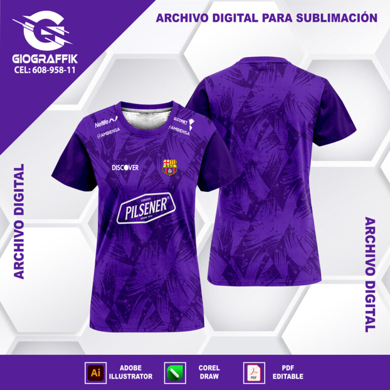 BARCELONA SC GRUNGE MORADO BLACK ALTERNA 2024